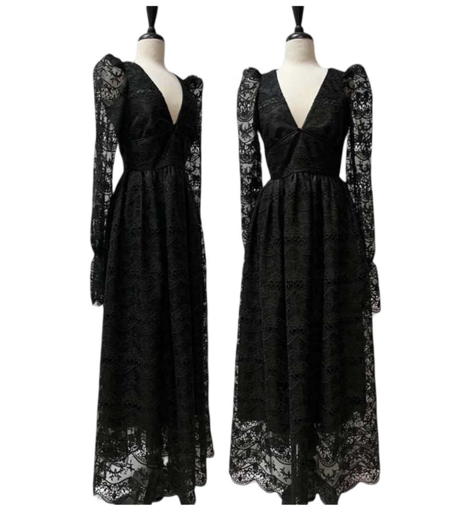 Floria Gown - Black Lace