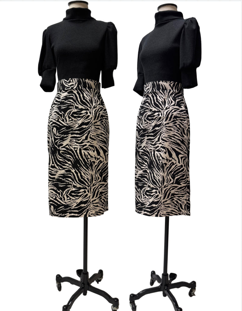 Bettie Pencil Skirt - Zebra Stripes