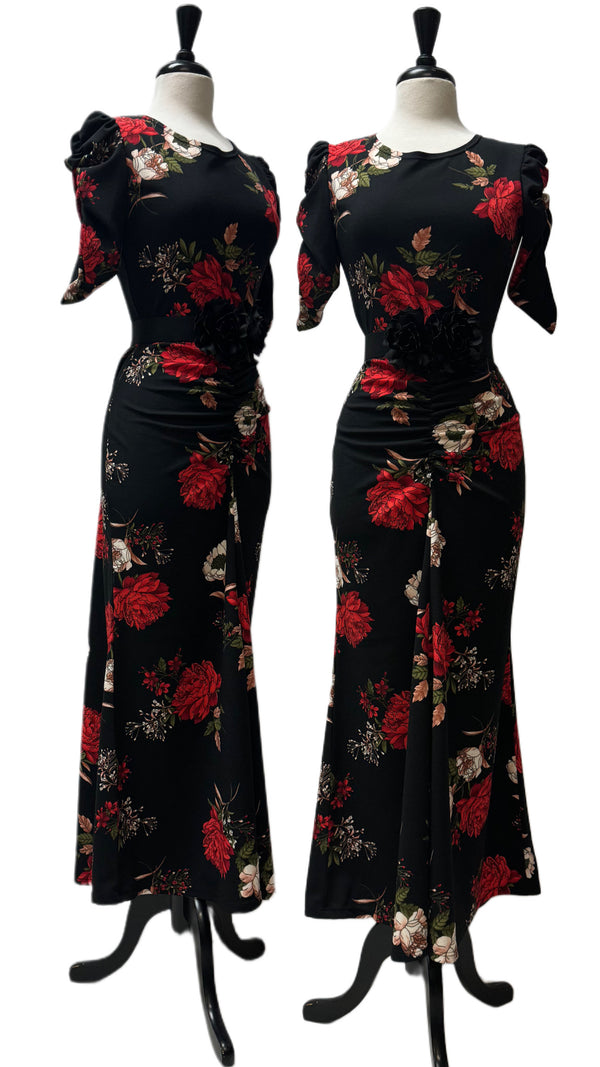 Claudia Dress - Dark Floral