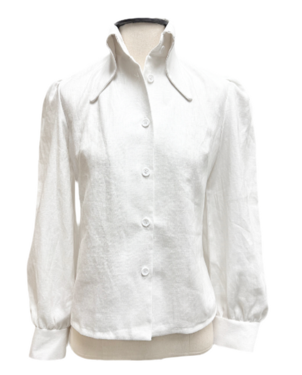 Ivy Blouse - White Linen