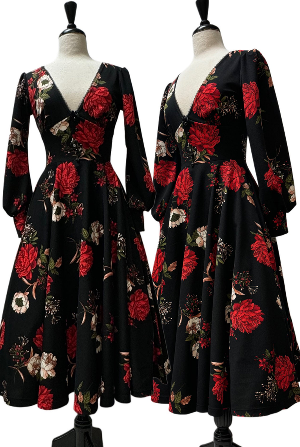 Siobhan Dress- Dark Floral