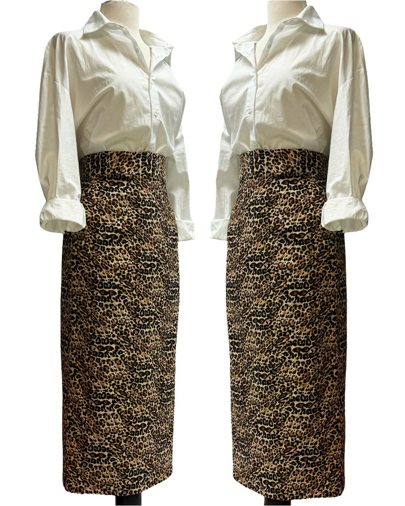 Maxi Pencil Skirt Leopard Print