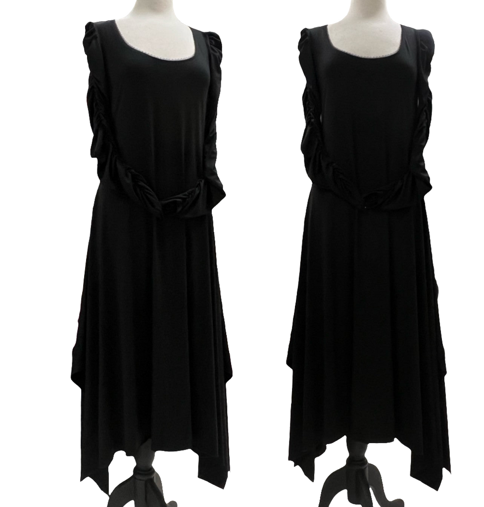 Talia Dress - Black Bamboo Knit