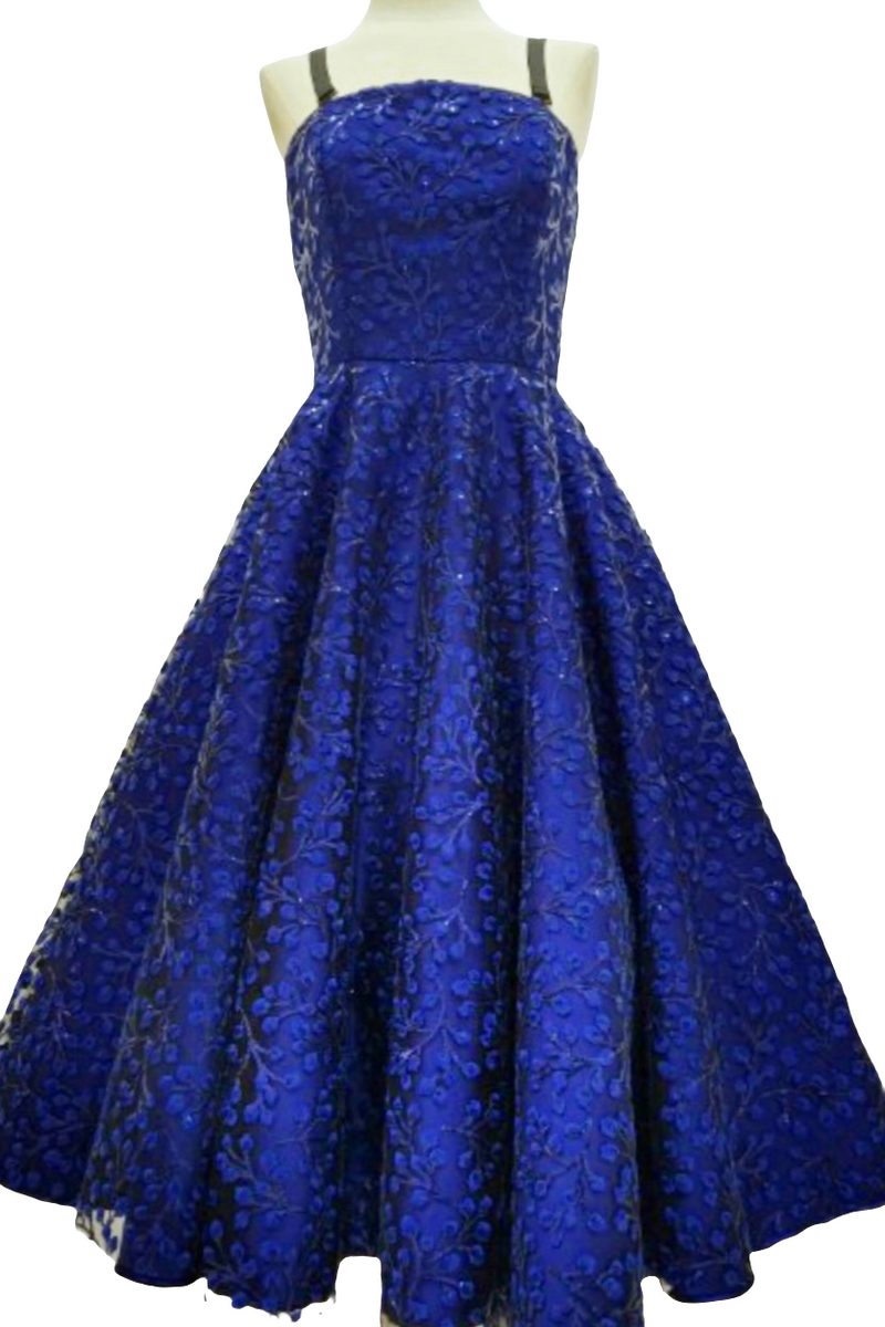 Laura Cocktail Dress Blue Sequin Blackbird Studios Canada