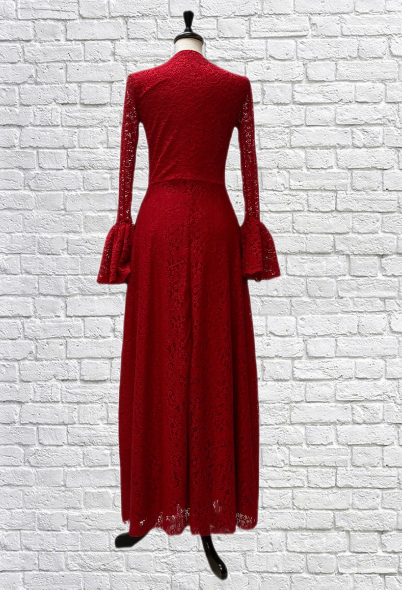 Randi Dress - Red Lace – Blackbird Studios Canada